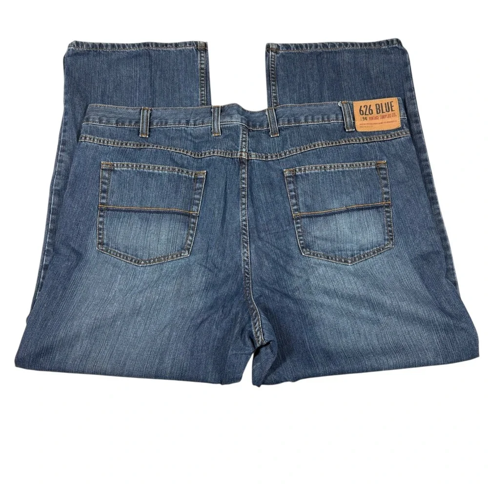Men's 626 Blue Vintage Surplus Co Jeans 48x32 Relaxed Straight Leg Blue Denim